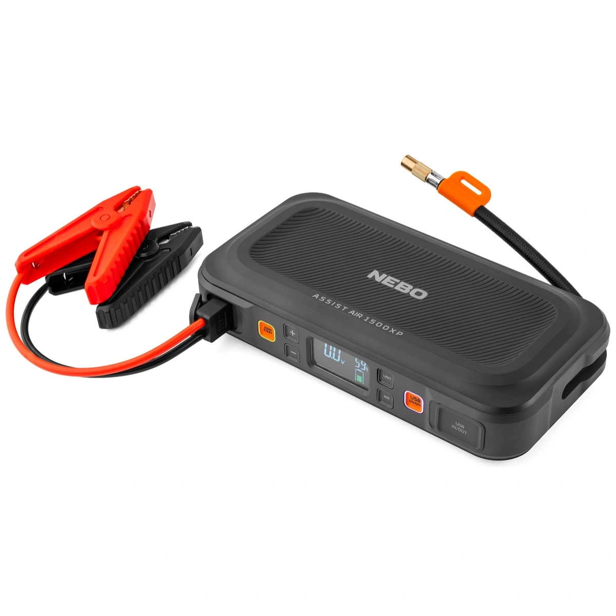 nebo-air-assist-1500xp-starthjelp-med-startkabler NEBO Air Assist 1500XP starthjelp - Bilde 1